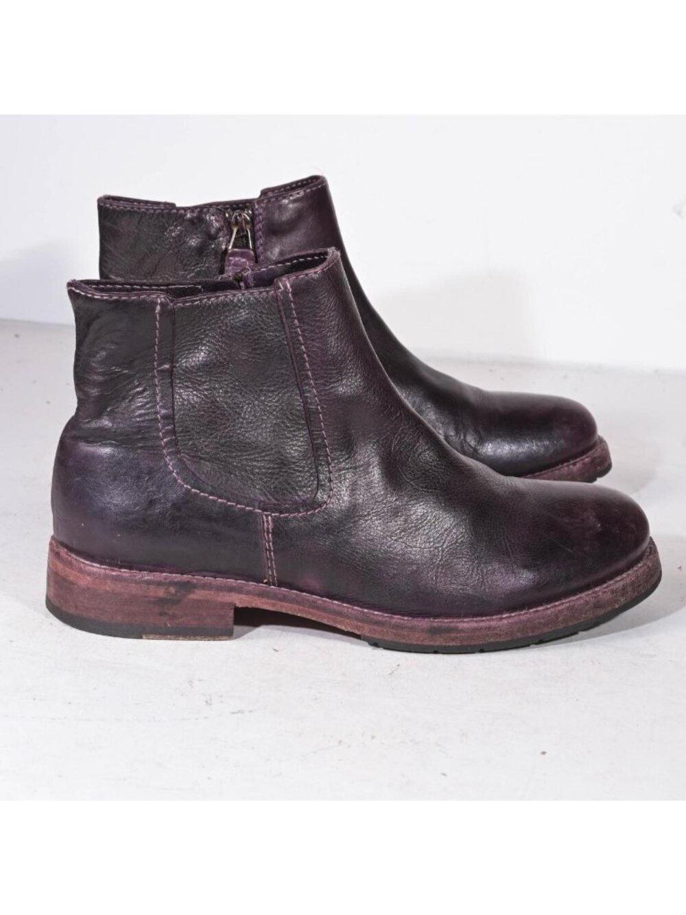 Gidigio Leather Ankle Boots Booties Almond Toe Made in Italy Women's Size 8.5 - Picture 2 of 7